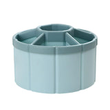 Maxbell Rotating Pen Holder Makeup Brush Storage Organizer Large Capacity for School Blue