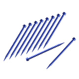Maxbell 10Pcs Portable Tent Pegs Tent Accessories Spikes for Picnic Beach Gardening blue