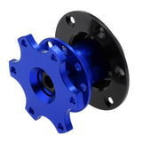 Maxbell Racing Quick Release Snap Off Hub Adapter for 6-hole Steering Wheel Blue