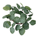 Maxbell Artificial Eucalyptus Leaves Candles Wreaths for Table Decoration Style A