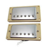 Max Maxb Electric Guitar Neck Bridge Pickups Humbucker Double Coil Silver with Frame