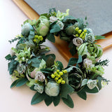 Max Artificial Peony Flower Door Wreath Rattan Garland Wedding Venue Decor 6