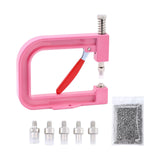 Maxbell Hand Press Pearl Setting Machine Beads Punching Machine for Hat Clothes Pink