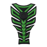 Maxbell 3D Carbon Fiber Motorcycle Gas Fuel Tank Sticker Fit Gel Pad Decal Green