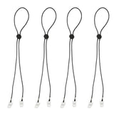 Max Maxb 4 Piece Adjustable Napkin Clip Strap Napkin Chain for Adult Elder Black
