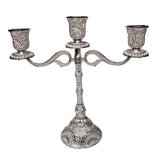 Max Candle Holder Candelabra Centerpiece Crafts Decoration for Bar Wedding Party 3 Branch Silver