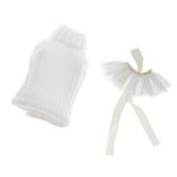 Maxbell Knitted Turtleneck Vest and Tulle Skirt for 1/12 OB11 Doll Clothes Ginger