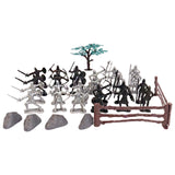 Maxbell Plastic Medieval Knight Soldier Toys Army Men Archaic Soldiers Army Infantry 24x with accessaries