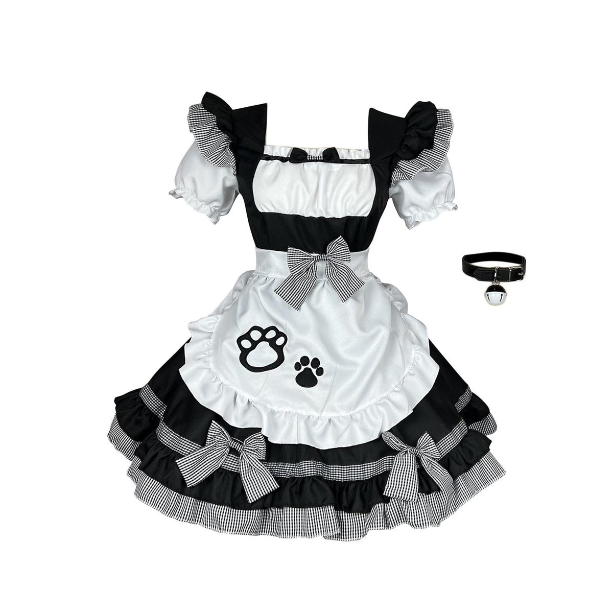 Maxbell Maid Costume Apron Cosplay Maid Dresses Waitress for Stage Halloween XL