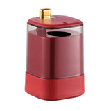 Maxbell Toothpick Holder Dispenser with Clear Lid for Picnic Dining Table Restaurant Red