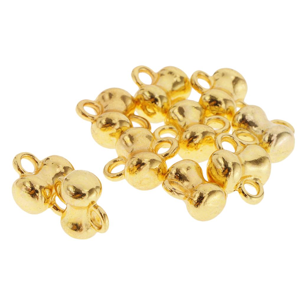 Max 10pcs golden plated Challenge Cup shape jingle bells for christmas DIY Decor