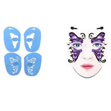 Maxbell 1 Set Reusable Face Paint Stencils Template Halloween Makeup Butterfly Style