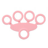 Maxbell Silicone Hand Grip Strengthener for Muscle Strengthening Musician Athletes Puller Light Pink