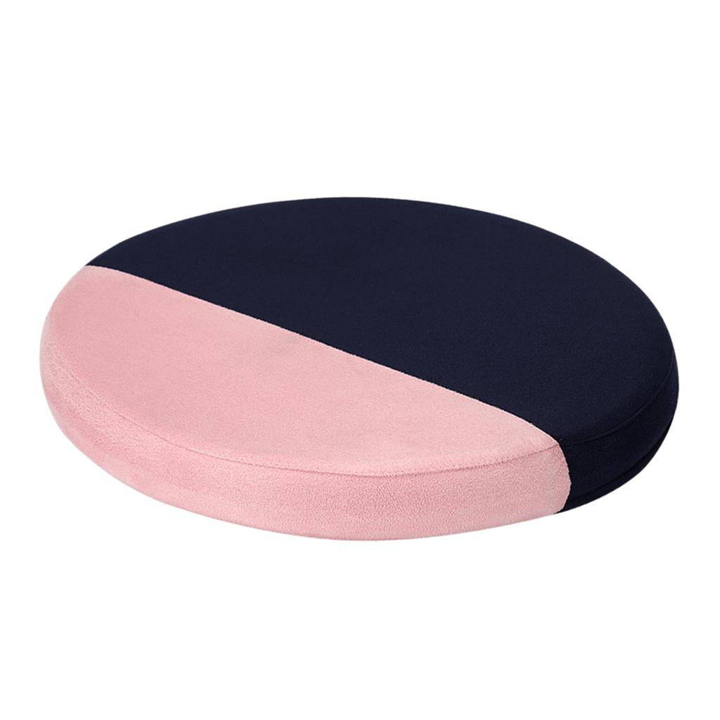 Maxbell Memory Foam Round Chair Cushion Soft Breathable Seat Pad Dark Blue Pink