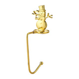 Maxbell Fireplace Hook Hanger Christmas Stocking Holder for Ornament Party Cafe Gold Snowman