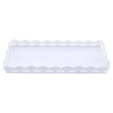 Maxbell Rectangular Serving Plate Cupcake Cake Dish Tray Kitchen Platter White
