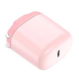 Maxbell Mini Foldable Phone Charger Adapter Fast Charging for iPhone12 for iOS Pink