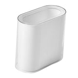 Maxbell Small Office Garbage Can Rectangle Wastebasket Thin for Hotel Office White