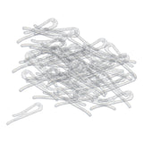 Maxbell 200Pcs Shirt Clips Sock Skirts Cloth Clip Transparent Plastic Alligator Clip Square Toothed 40mm
