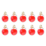 Maxbell 10x Clear Multicolor Round Crystal Glass Ball Pendant Christmas Gifts Red
