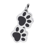 Max Bear Paw Shape Stainless Steel Pet Urn Pendants Ash Holder Keepsake Pendants