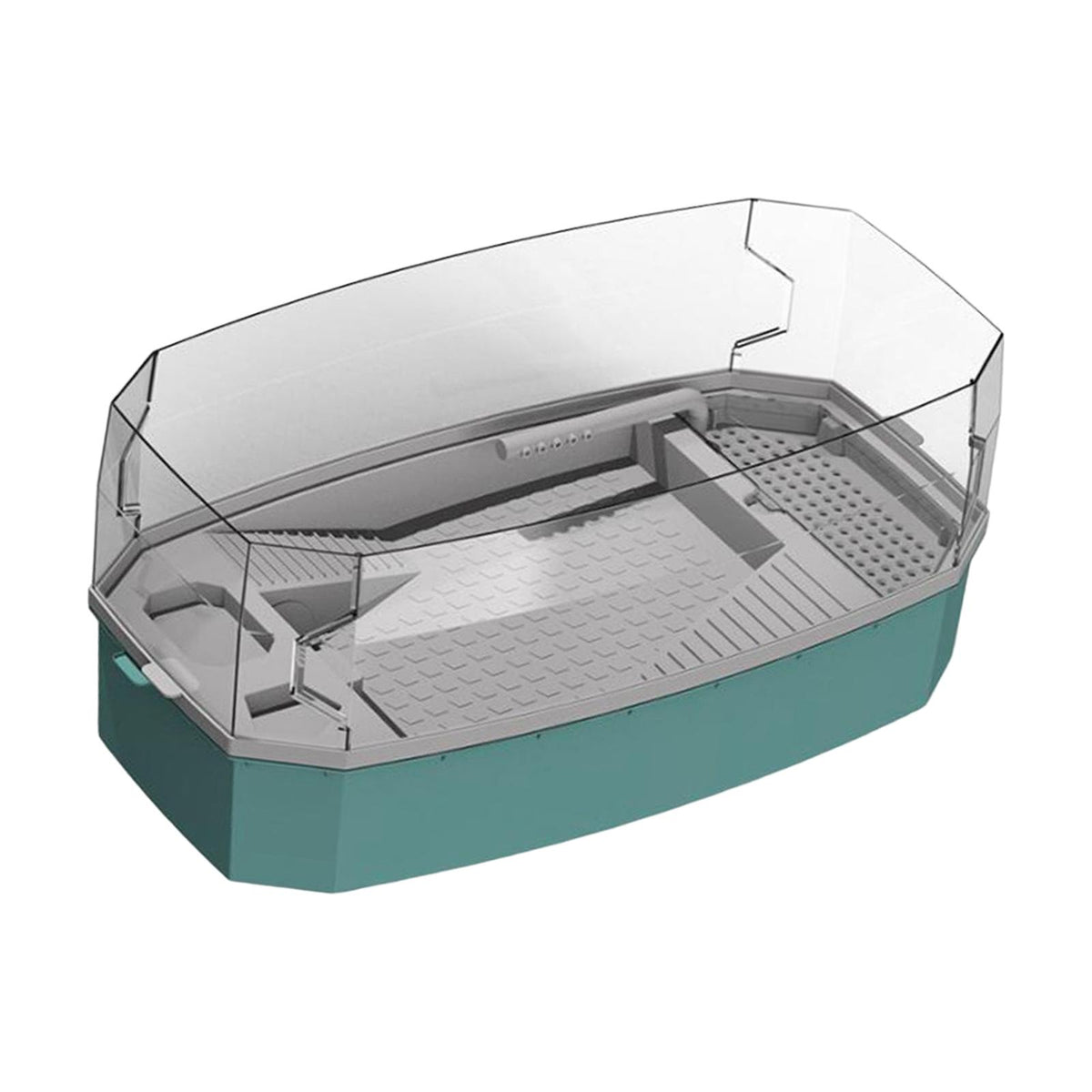 Maxbell Detachable Tortoise Turtle Tank with Water Pump Durable for Small Amphibious Medium Blue