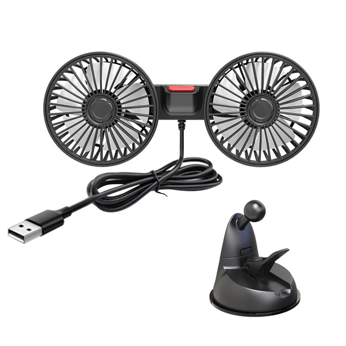 Maxbell Car Fan Desk Fan Mounted USB Car Accessories for Truck Office Dashboard