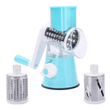 Maxbell Manual Rotary Cheese Grater Mandoline Slicer for Chocolate Vegetables Nuts Blue