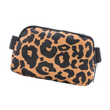 Maxbell Waist Pack Bag Adjustable Strap Wallet Fanny Pack for Hiking Outdoor Walking Leopard Print Yellow