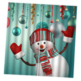Max Lovely Xmas Snowman Waterproof Living Room Bedroom Window Drapes 2 Panel Set