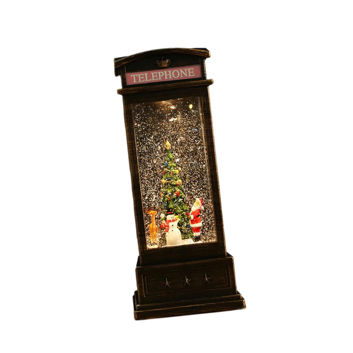 Maxbell Glittering Christmas Music Box Lantern Rotating for Holiday Indoor Decor Copper Telephone