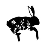 Maxbell Garden Stakes Rabbit acrylic Garden Statues Decorative for Outdoor Style B