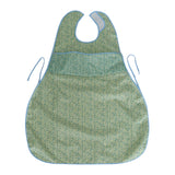 Max Adult Reusable Eating Bibs Elderly Disability Aid Apron with Catch Pocket Green