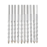 Max 10 Pieces Twist Drill Bits Tungsten Carbide Tile&Glass Spear Head Bits 6mm