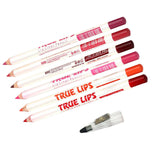 Maxbell 6 Pieces Lip Liner Pencil Smooth Application Water Resistant for Girls Style B