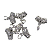 Maxbell 6pcs Leaf Pinch Bails Platinum Plated Chain Holder DIY Jewelry Findings