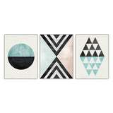 Maxbell 3pcs Nordic Style Modern Abstract Geometric Decorative Wall Art Painting S