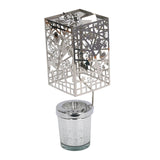 Maxbell Rotating Candle Holder Candlestick Tea Light Holder for Table Centerpiece Argent Star Squirrel