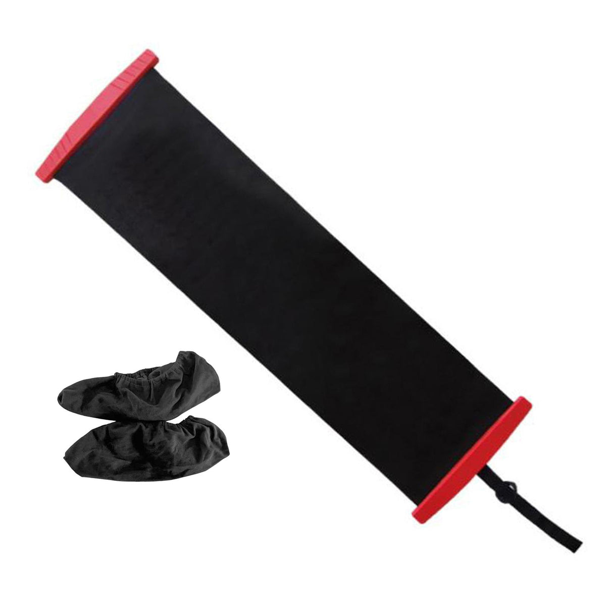 Maxbell Slide Board Working Out Yoga Sliding Mat for Training Roller Skating Fitness Black 200mx50cm