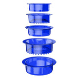 Maxbell Sandwich Cutter and Sealer for Kids Childrens  Portable blue round 5pcs