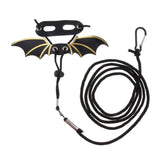 Max Reptile Lizard Parrot Bird Harness Leash Anti-bite Rope Leash Black+Golden-S