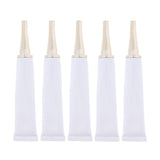 Max 5X Empty Tubes Bottle Makeup Sample Packing Jar for Eye Cream White+Silver