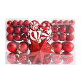 Maxbell Hanging Christmas Balls Decoration Balls Pendant for Outdoor 101pcs Red