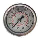Maxbell Fuel Pressure Regulator Gauge 1/8" NPT Black Back 0-160 BAR/0-160 PSI