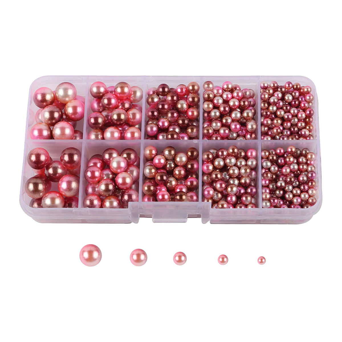 Maxbell Artificial Pearl Beads No Hole 4/5/6/8/10mm for Hats Table Scatter Clothes Multicolor