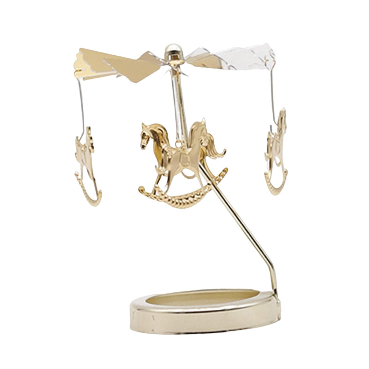 Maxbell Spinning Tea Light Candle Holder Candle Lover Ornament Rotating Candlestick Horse