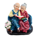 Maxbell Elderly Couple Figurine Valentines Day Gifts for Entrance Cabinet Shelf Desk