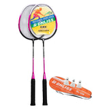 Maxbell 2x Badminton Racquets Playing Badminton Racket Sets for Lawn Red
