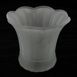 Maxbell Ceiling Fan Light Tulip Ruffle Crimp Shade Frosted Vintage Lamp Shade 6 4