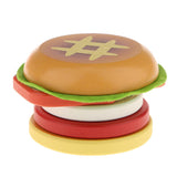 Maxbell Kitchen Pretend Food Play Toy Wooden Magnetic Decorative Hamburger Kid Gift